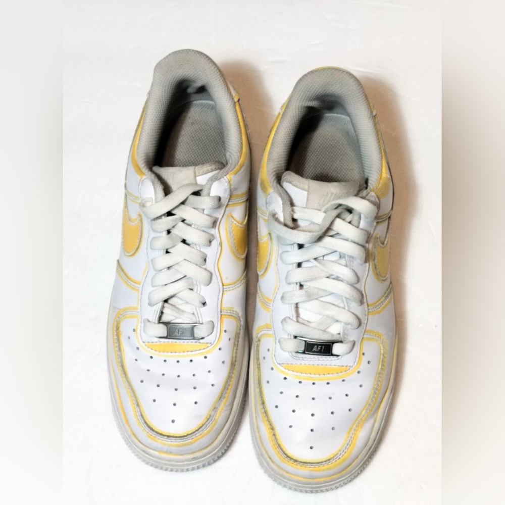 Nike Air Force 1 Low White/Yellow DD8959-100 Women's Size 9